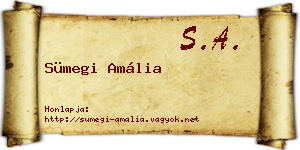 Sümegi Amália névjegykártya